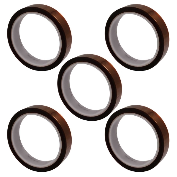 5 Fitas Kapton de Poliamida Alta Temperatura - Cód.8148