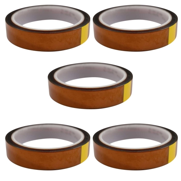 5 Fitas Kapton de Poliamida Alta Temperatura - Cód.8148